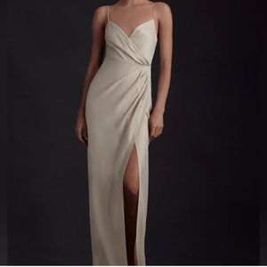 BHLDN Freya Satin Charmeuse Dress in Champagne